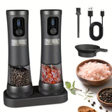 Electric Salt And Pepper Grinder Set