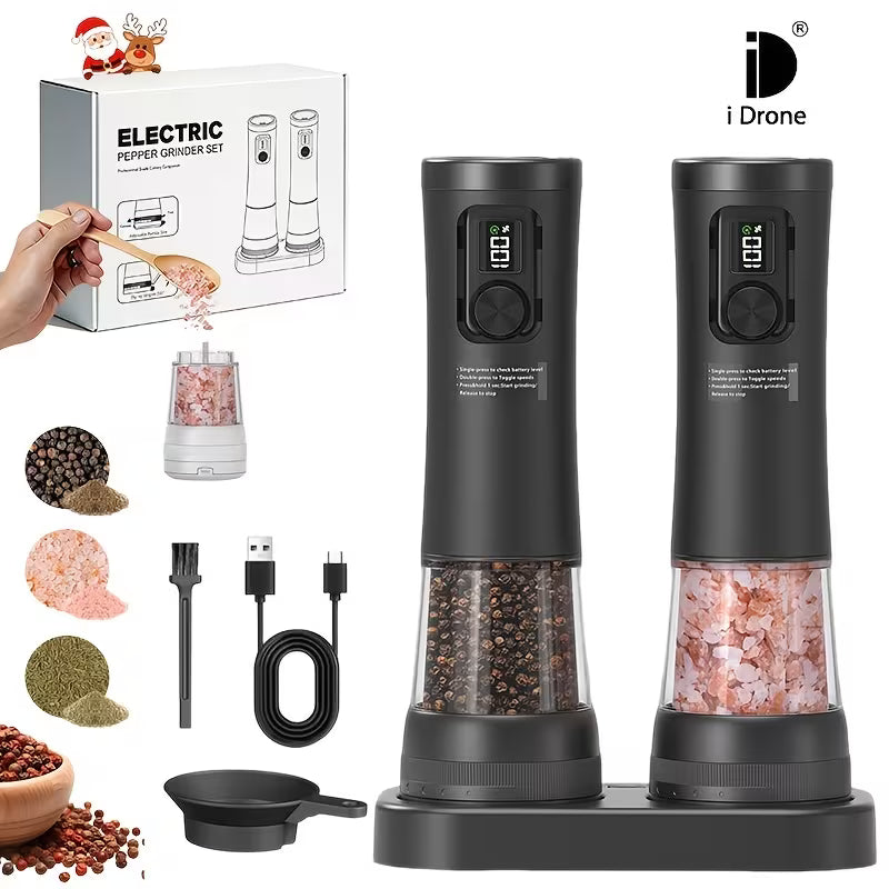 Electric Salt And Pepper Grinder Set