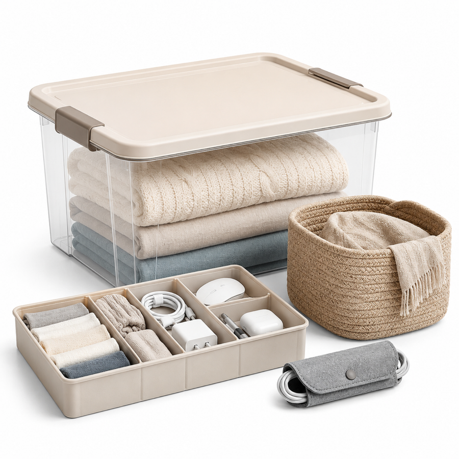 Organization & Storage department image showing bins and organizers for browsing organization products on OQANO Market.
